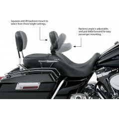 Harley-Davidson Harley-Davidson Smooth Leather Rider Backrest, Black | 52900-09A | hd_52900-09A | euronetbike-net