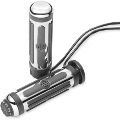 Harley-Davidson Harley-Davidson Chrome and Rubber Small Heated Hand Grips, Chrome and Rubber | 56100267 | hd_56100267 | euronetbike-net