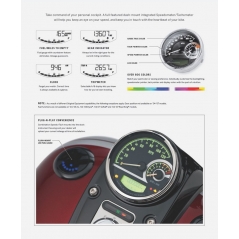 Harley-Davidson Harley-Davidson 5 in. Combination Analog Speedometer/Tachometer Kilometers/hr- Spun Aluminum Dial, Spun Aluminum | 70900071A | hd_70900071A | euronetbike-net