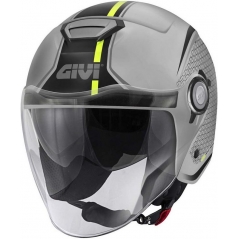 GIVI Parts Givi Jet helmet 12.5 GRAPHIC TOUCH Matte Grey/Yellow, Size 54/XS | H125FTHGY54 | givi_H125FTHGY54 | euronetbike-net
