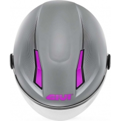 GIVI Parts Givi Jet helmet 11.7 SOLID COLOR LADY Matte Silver/Fuchsia, Size 57/M | H117BG77957 | givi_H117BG77957 | euronetbike-net