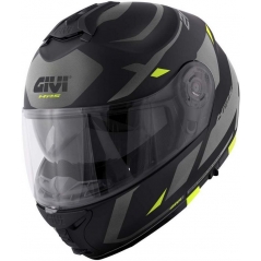 GIVI Parts Givi Flip-up helmet X.21 EVO NUMBER Matte Black/Titanium/Yellow, Size 60/L | HX21RNBBY60 | givi_HX21RNBBY60 | euronetbike-net