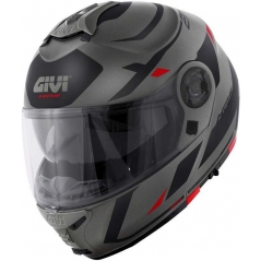GIVI Parts Givi Flip-up helmet X.21 EVO NUMBER Matt Titanium/Black/Red, Size 56/S | HX21RNBTR56 | givi_HX21RNBTR56 | euronetbike-net