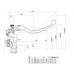 SALE -% BREMBO RACING RADIAL BRAKE 19x16 CNC MASTER CYLINDER | XR0.11.70 / XR01170 | brem_XR01170 | euronetbike-net