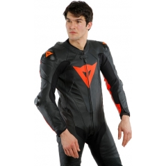 Dainese wear Dainese LAGUNA SECA 5 1PC LEATHER SUIT PERF., Black/Fluo-Red, Size 46 | 201513467628009 | dai_201513467-628_46 | euronetbike-net