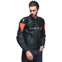 Dainese wear Dainese RACING 4 LEATHER JACKET, BLACK/FLUO-RED | 201533848628010 | dai_201533848-628_48 | euronetbike-net
