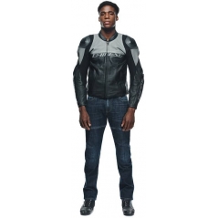 Dainese wear Dainese RACING 4 LEATHER JACKET PERF., BLACK/CHARCOAL-GRAY | 20153384959F008 | dai_201533849-59F_44 | euronetbike-net