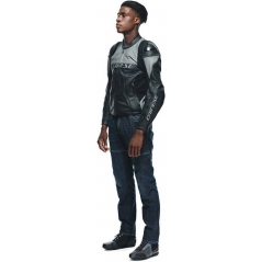 Dainese wear Dainese RACING 4 LEATHER JACKET PERF., BLACK/CHARCOAL-GRAY | 20153384959F008 | dai_201533849-59F_44 | euronetbike-net