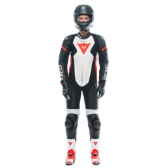 Dainese wear Dainese Grobnik Lady Leather 1Pc Suit Perf. Black/White/Fluo-Red | 202513484-N32 | dai_202513484-N32_44 | euronetbike-net