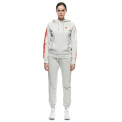 Dainese wear Dainese Hoodie Stripes Lady Light-Gray/Fluo-Red | 202896882-82H | dai_202896882-82H_M | euronetbike-net