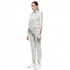 Dainese wear Dainese Hoodie Stripes Lady Light-Gray/Fluo-Red | 202896882-82H | dai_202896882-82H_XS | euronetbike-net