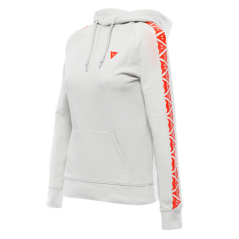 Dainese wear Dainese Hoodie Stripes Lady Light-Gray/Fluo-Red | 202896882-82H | dai_202896882-82H_L | euronetbike-net