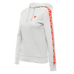 Dainese wear Dainese Hoodie Stripes Lady Light-Gray/Fluo-Red | 202896882-82H | dai_202896882-82H_S | euronetbike-net