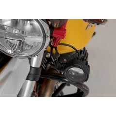 SW-Motech SW-MOTECH Light mounts Black. Moto Guzzi V85 TT (19-). | NSW.17.925.10000/B | sw_NSW_17_925_10000B | euronetbike-net