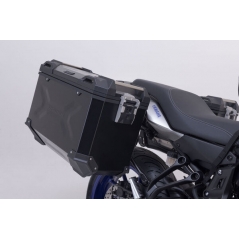 SW-Motech SW Motech TRAX ADV aluminium case system. Black. 45/45 l. Yamaha MT-07 Tracer (16-). | KFT.06.593.70101/B | sw_KFT_06_593_70101B | euronetbike-net