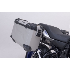 SW-Motech SW Motech TRAX ADV aluminium case system. Silver. 37/37 l. Yamaha MT-07 Tracer (16-). | KFT.06.593.70001/S | sw_KFT_06_593_70001S | euronetbike-net
