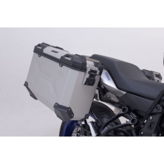 SW-Motech SW Motech TRAX ADV aluminium case system. Silver. 45/45 l. Yamaha MT-07 Tracer (16-). | KFT.06.593.70101/S | sw_KFT_06_593_70101S | euronetbike-net