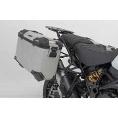 SW-Motech SW Motech TRAX ADV aluminium case system. Silver. 45/37 l. Ducati DesertX (22-). | KFT.22.995.70000/S | sw_KFT_22_995_70000S | euronetbike-net