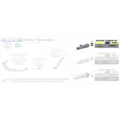 Arrow ARROW BMW R NINE T '17/18 HOMOLOGATED TITANIUM PRO RACE SILENCER FOR 71635MI LINK PIPE AND ORIGINAL AND ARROW SILENCERS | 71503PR | arr_71503PR | euronetbike-net
