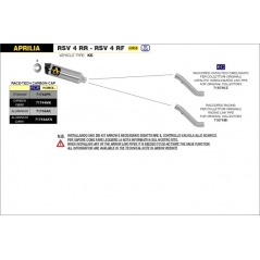 Arrow ARROW APRILIA RSV4 15/16-TUONO V4 1100 '15/16 HOMOL. ALUMINIUM RACE-TECH SILENCER WITH CARBON END CAP FOR ARROW LINK PIPE | 71744AK | arr_71744AK | euronetbike-net