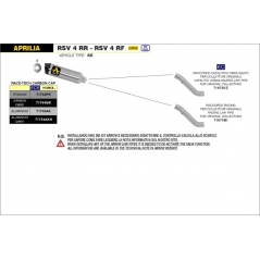 Arrow ARROW APRILIA RSV4 15/16-TUONO V4 1100 '15/16 HOMOLOGATED TITANIUM SILENCER WITH CARBON END CAP FOR ARROW LINK PIPE | 71744PK | arr_71744PK | euronetbike-net