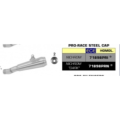 Arrow ARROW KAWASAKI ZX-6R 636'19 HOMOLOGATED PRO RACE NICHROM DARK SILENCER WITH WELDED LINK PIPE | 71898PRN | arr_71898PRN | euronetbike-net