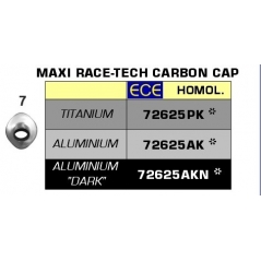 Arrow Arrow Exhaust Muffler Silencer Maxi Race-Tech Aluminum Dark End Cap Carbon Ece Euro4 Approved | 72625AKN | arr_72625AKN | euronetbike-net