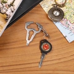 Royal Enfield ROYAL ENFIELD Bottle Opener Multi-Tool Keychain - Brushed Steel | re_RLCKCS220063 | euronetbike-net