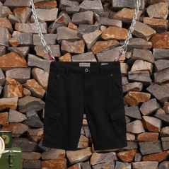 Genuine Apparel ROYAL ENFIELD Core Solid Cargo Shorts - Black | re_RLASRS230658 | euronetbike-net