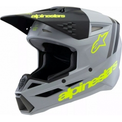 Alpinestars Alpinestars Youth S-M3 Radium Helmet, Gray, Black, Yellow | 8301925-9510 | alp_8301925-9510-YL | euronetbike-net