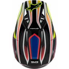 Alpinestars Alpinestars Youth S-M3 Wurx Helmet, Black, Yellow, Blue | 8302125-1574 | alp_8302125-1574-YL | euronetbike-net