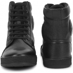 Genuine Apparel ROYAL ENFIELD Royal Enfield Cult Leather Boots - Black | re_RLCSOA230099 | euronetbike-net