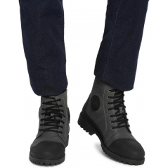 Genuine Apparel ROYAL ENFIELD Royal Enfield Huntsman Leather Boots - Grey | re_RLCSOA220384 | euronetbike-net