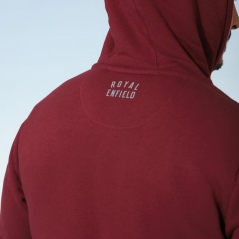 Genuine Apparel ROYAL ENFIELD Sherpa Adventure Hoodie - Burgundy | re_RLASSA230869 | euronetbike-net