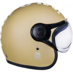 Genuine Apparel ROYAL ENFIELD Jet Open Face Mlg Helmet With Clear Visor - Matt Desert Storm | re_RRGHEP000388 | euronetbike-net