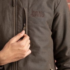 Genuine Apparel ROYAL ENFIELD Royal Enfield Mlg Coated Quilt Fl Jacket - Brown | re_RLAJKA221178 | euronetbike-net