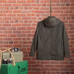 Genuine Apparel ROYAL ENFIELD Royal Enfield Mlg Long Parka Jacket - Olive | re_RLAJKA221285 | euronetbike-net