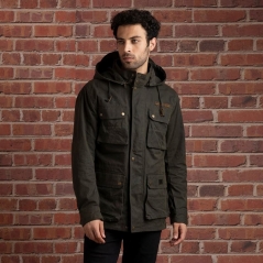 Genuine Apparel ROYAL ENFIELD Royal Enfield Mlg Long Parka Jacket - Olive | re_RLAJKA221285 | euronetbike-net