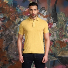 Genuine Apparel ROYAL ENFIELD Summer Slub Polo - Yellow | re_RLATSS220982 | euronetbike-net