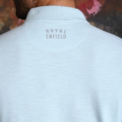 Genuine Apparel ROYAL ENFIELD Slub Polo - Sky Blue | re_RLATSS230302 | euronetbike-net