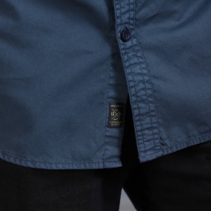 Genuine Apparel ROYAL ENFIELD Crest Shirt - Navy | re_RLASHS230920 | euronetbike-net