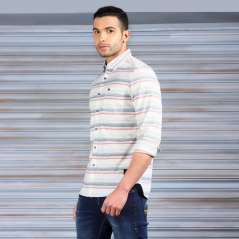 Genuine Apparel ROYAL ENFIELD Mlg Stripe Shirt - Green | re_RLASHS230953 | euronetbike-net