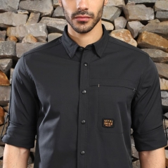 Genuine Apparel ROYAL ENFIELD Mlg Alfresco Shirt - Black | re_RLASHS231018 | euronetbike-net
