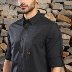 Genuine Apparel ROYAL ENFIELD Mlg Alfresco Shirt - Black | re_RLASHS231018 | euronetbike-net