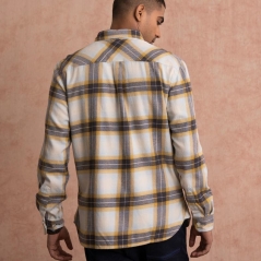Genuine Apparel ROYAL ENFIELD Heavy Weight Flannel Shirt (4Xl) 48 Cm-Light Yellow | re_RLASHA221661 | euronetbike-net