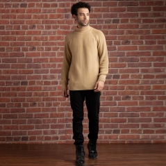 Genuine Apparel ROYAL ENFIELD Royal Enfield Turtleneck Sweater - Khaki | re_RLASWA220464 | euronetbike-net