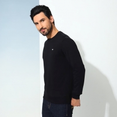 Genuine Apparel ROYAL ENFIELD Conquerer Sweatshirt - Black | re_RLASSA230707 | euronetbike-net