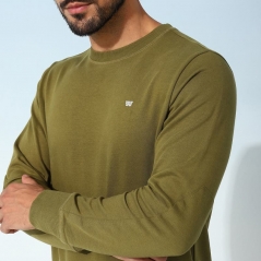 Genuine Apparel ROYAL ENFIELD Conquerer Sweatshirt - Olive | re_RLASSA230719 | euronetbike-net