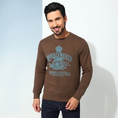 Genuine Apparel ROYAL ENFIELD Essential Trooper Sweatshirt - Brown | re_RLASSA230847 | euronetbike-net