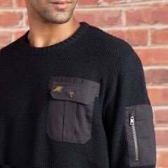 Genuine Apparel ROYAL ENFIELD Royal Enfield Military Sweater - Black | re_RLASWA220519 | euronetbike-net